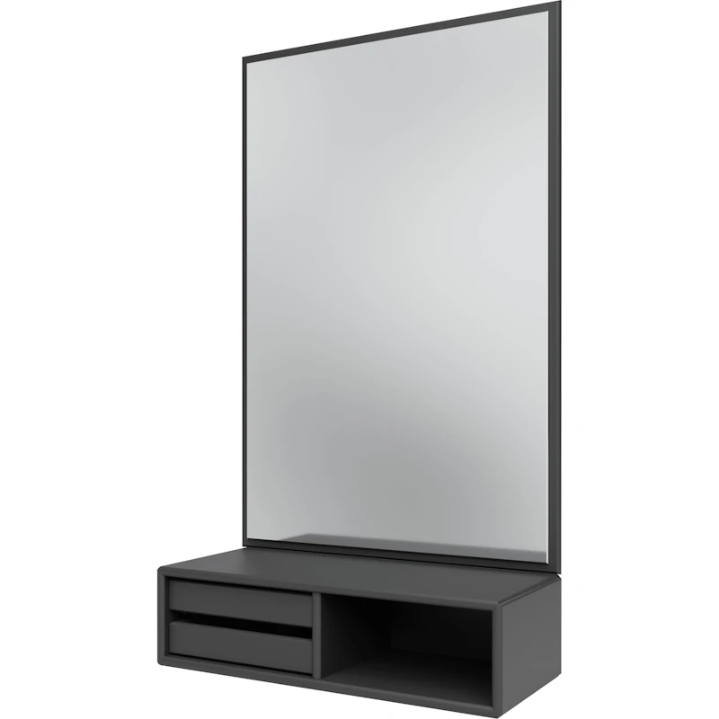 Glance Wandspiegel Mit Regal, Anthrazit