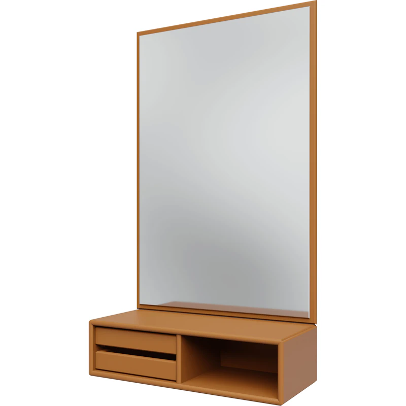 Glance Wandspiegel Mit Regal, Amber