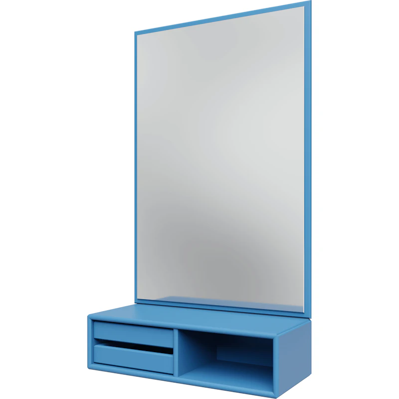 Glance Wandspiegel Mit Regal, Azure