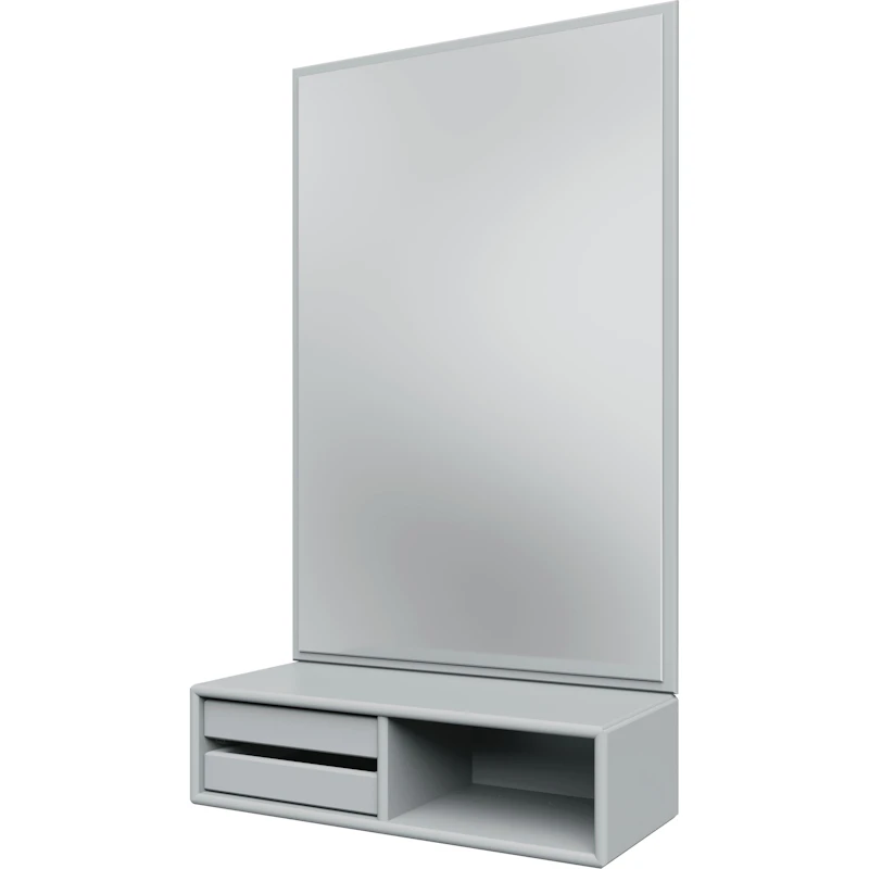 Glance Wandspiegel Mit Regal, Oyster