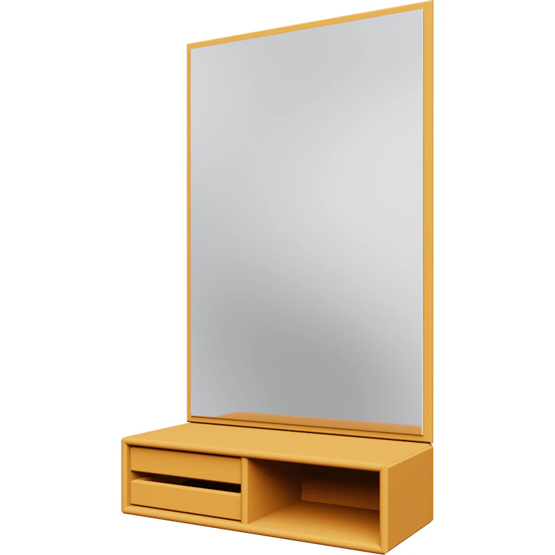 Glance Wandspiegel Mit Regal, Acacia