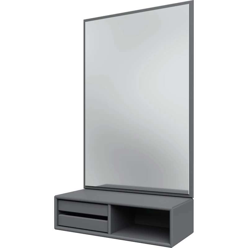 Glance Wandspiegel Mit Regal, Coal