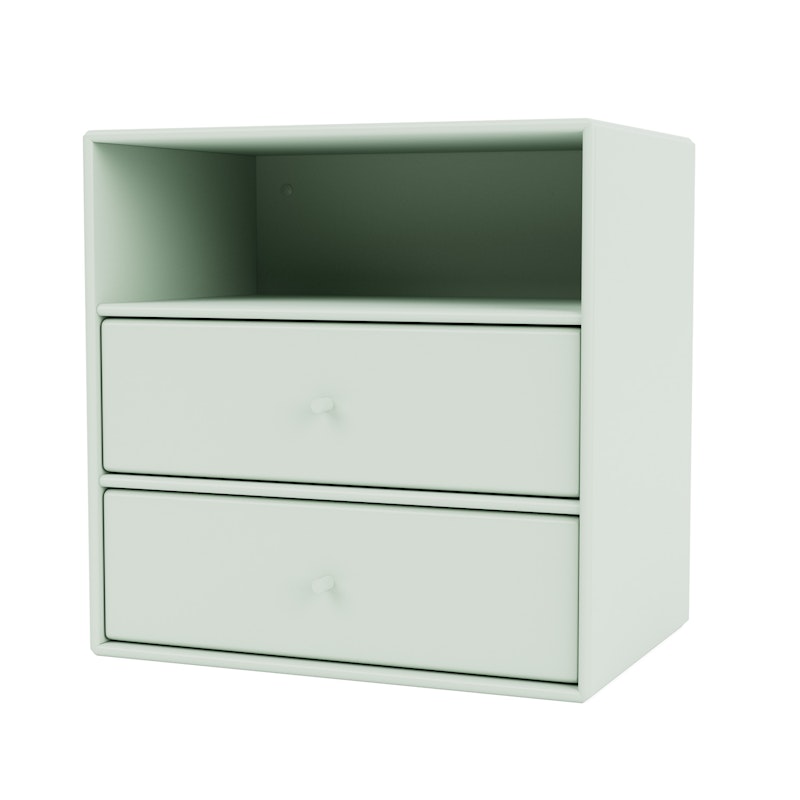 Mini 1006 Regal mit Zwei Schubladen, Mist Green