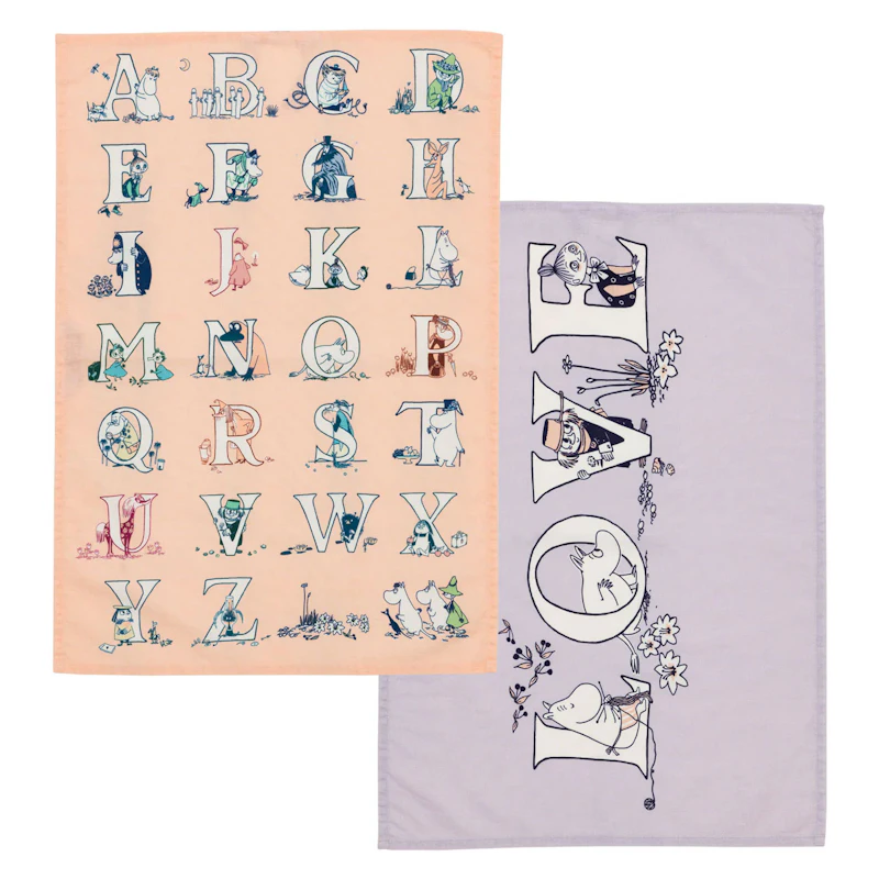 Moomin Geschirrtuch Alphabet 50x70 cm