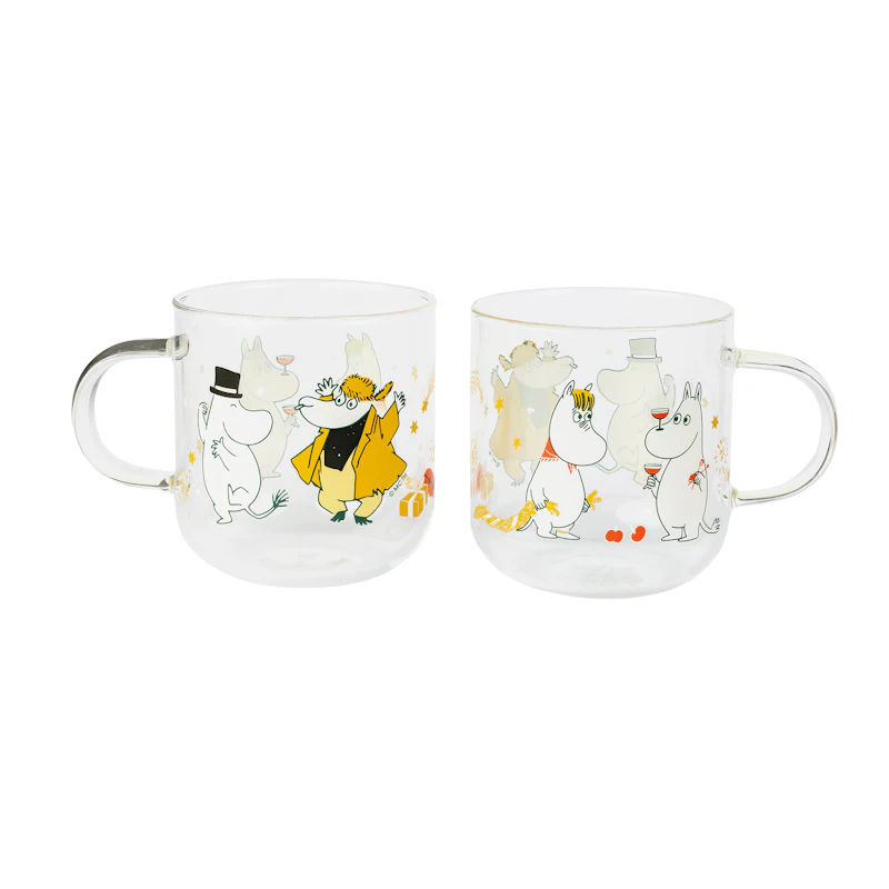 Moomin Glas 30 cl 2-er Set Geschenk der Liebe
