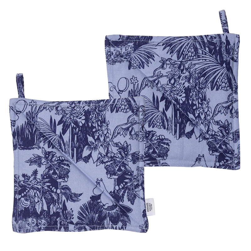 Moomin Topflappen 2-er Set Der Wald der Mystik, Blau