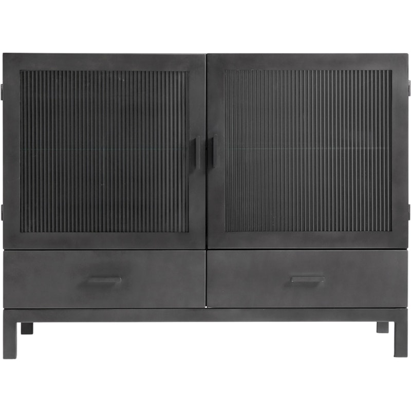 Dallas Schränkchen Metall 120x90 cm, Schwarz