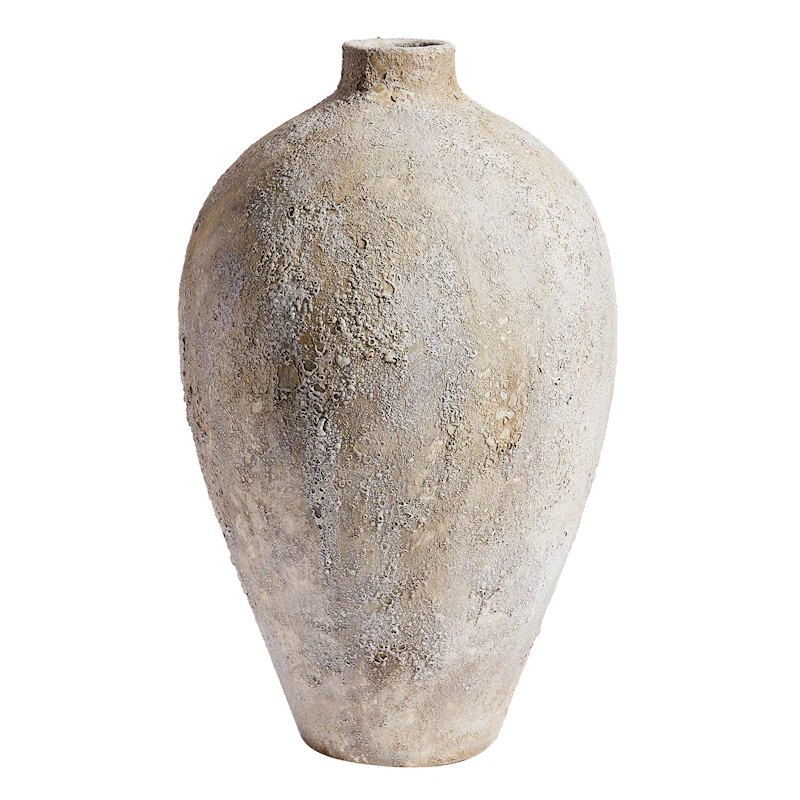 Luna Dekorativer Topf Hellgrau, 80 cm