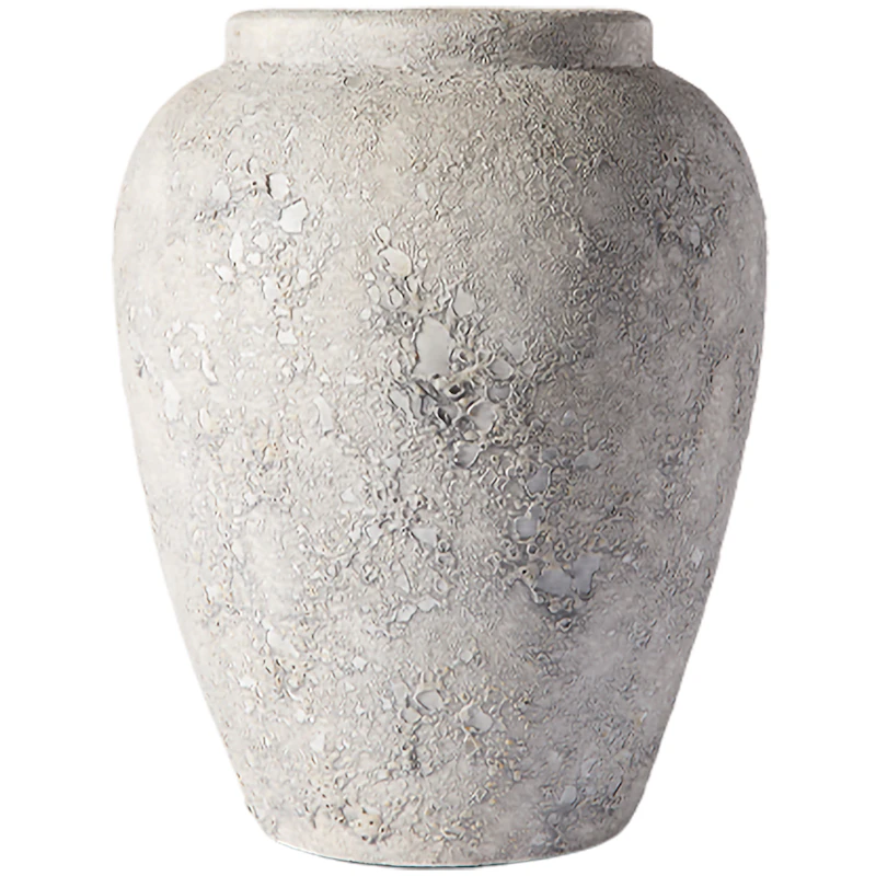 Luna Dekorativer Topf Hellgrau, 38 cm