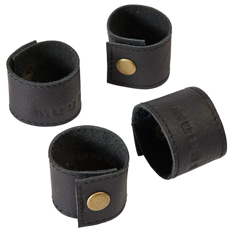 Camou Serviettenringe 4-er Set, Schwarz