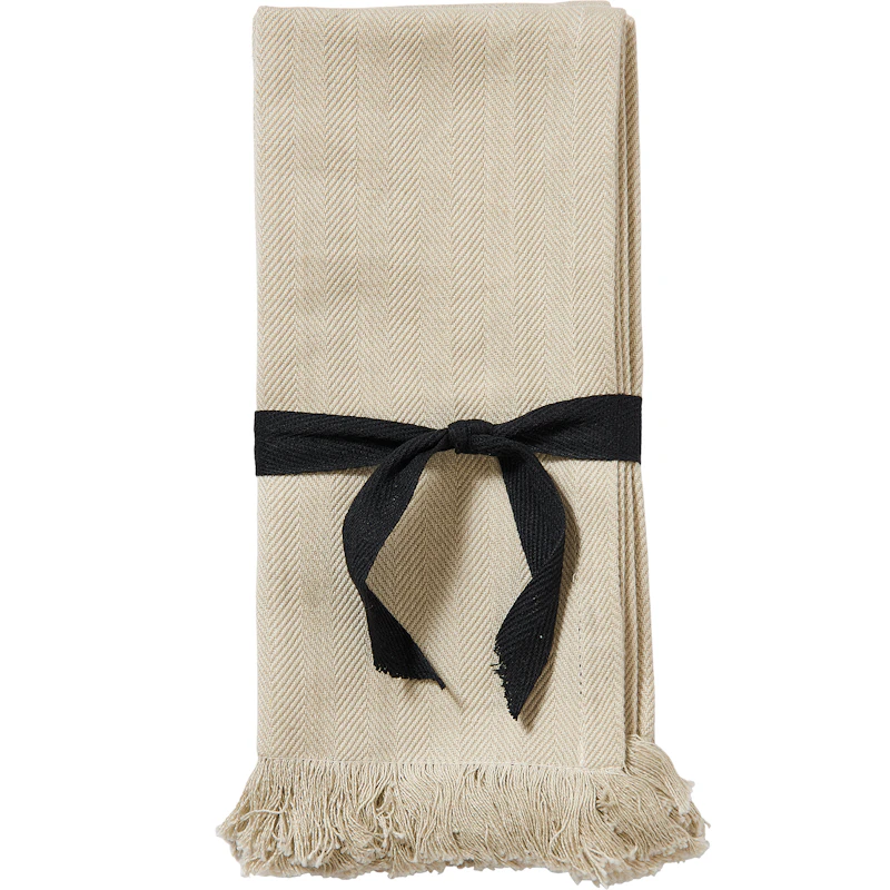 Umami Serviette 45x45 cm 2-er Set, Grau / Sand