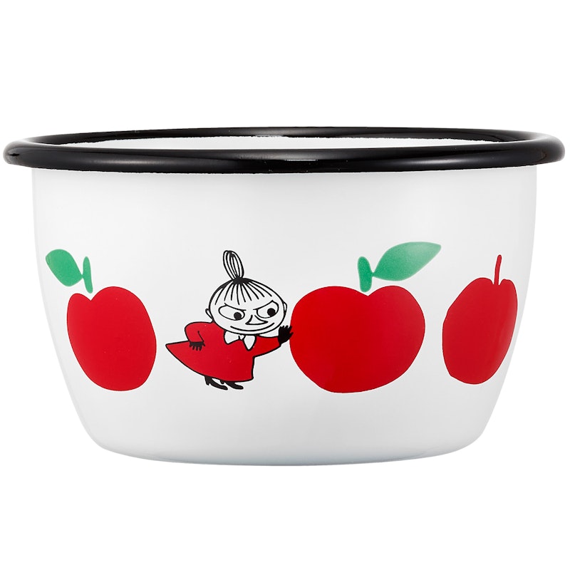 Moomin Joyfull Apples Enamel-Schüssel 3 dl, Rot