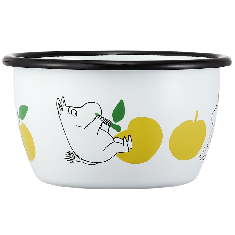 Moomin Joyfull Apples Enamel-Schüssel 3 dl, Gelb