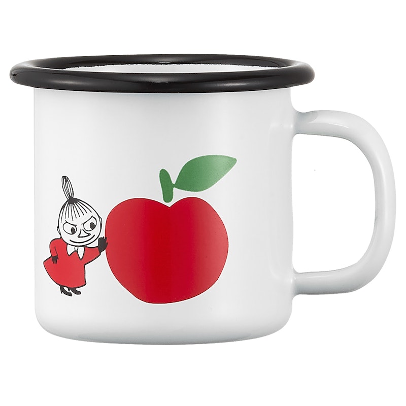 Moomin Joyfull Apples Emaille-Becher 1,5 dl, Rot