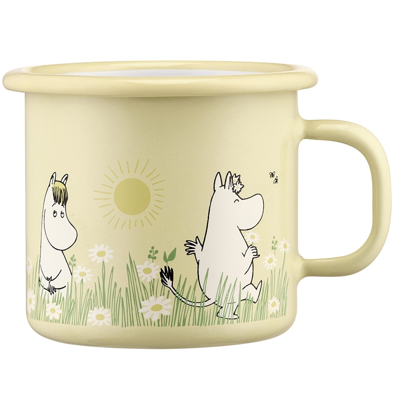 Moomin In the garden Emaille-Becher 25 cl, Gelb