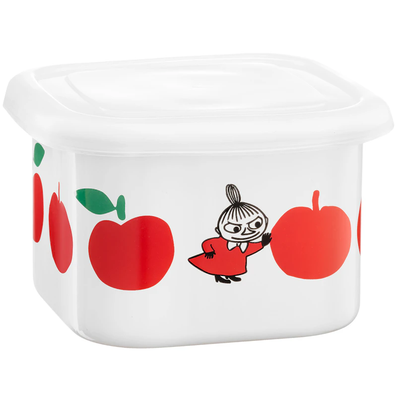 Moomin Joyfull Apples Emaille-Dose Mit Deckel 0,67 L