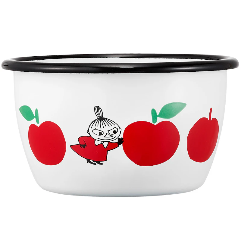 Moomin Joyfull Apples Enamel-Schüssel 3 dl, Rot