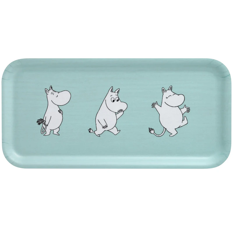 Moomin Retro Tablett 27x13 cm, Hellblau