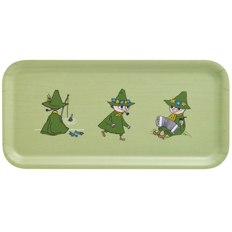 Moomin Retro Tablett 27x13 cm, Grün
