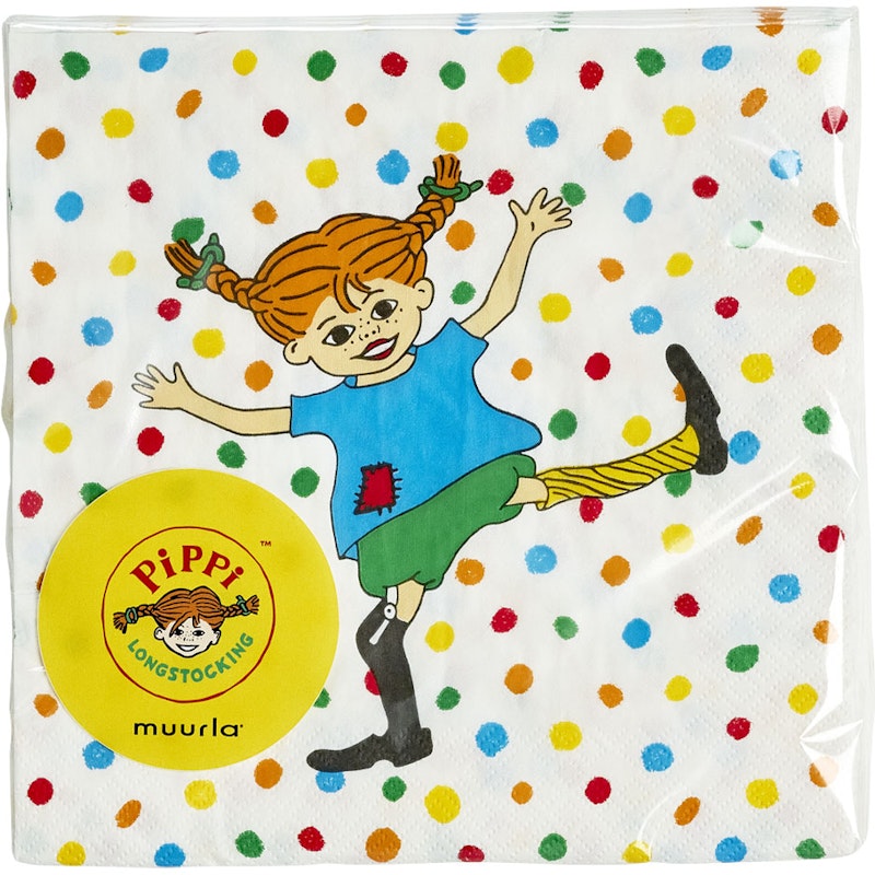 Pippi Serviette Hoppsansa 33x33 cm