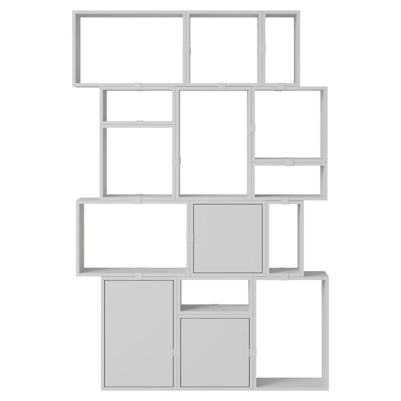 Stacked Configuration 2 Bücherregal, Grau