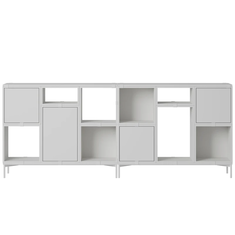 Stacked Configuration 3 Büroregal, Grau