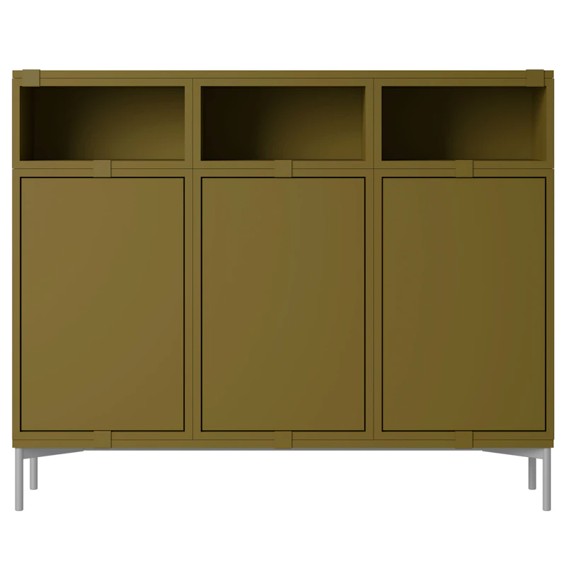 Stacked Configuration 3 Sideboard, Dunkelgrün