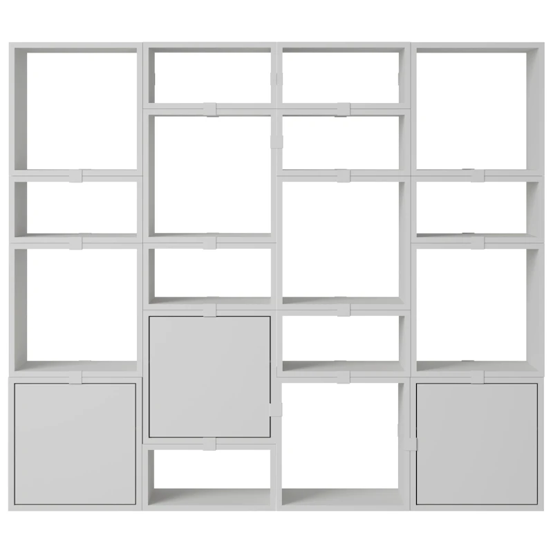 Stacked Configuration 4 Bücherregal, Grau