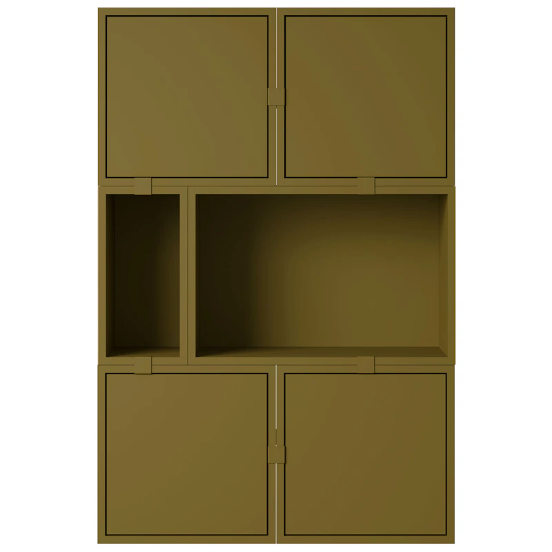 Stacked Configuration 4 Sideboard, Dunkelgrün