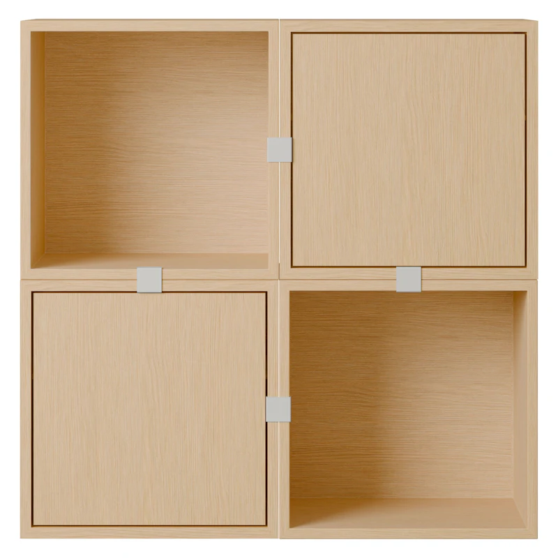 Stacked Configuration 4 Wandaufbewahrung, Eiche