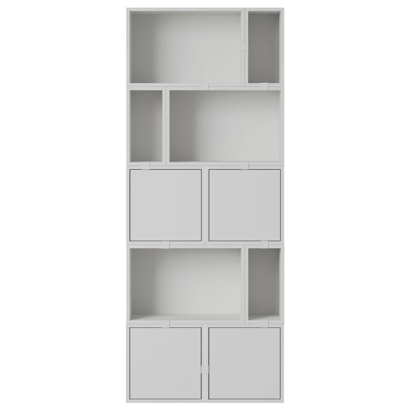 Stacked Configuration 8 Bücherregal, Grau