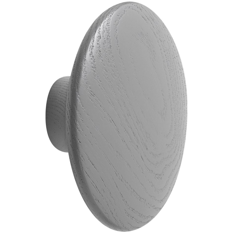 Dots Haken Holz Ø13 cm, Dunkelgrau