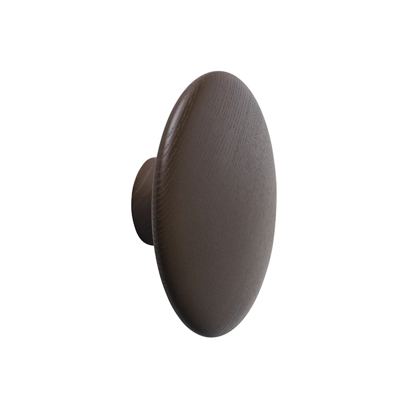 Dots Haken Holz Ø 13 cm, Braun-Rot