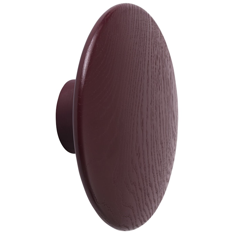 Dots Haken Holz Ø17 cm, Burgundy