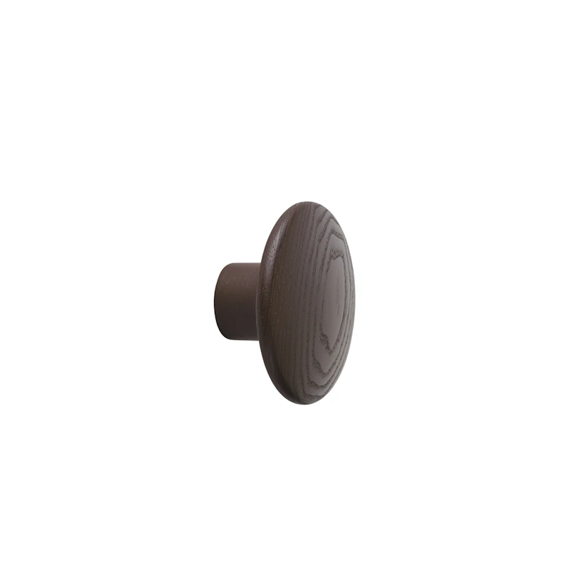 Dots Haken Holz Ø 6,5 cm, Braun-Rot