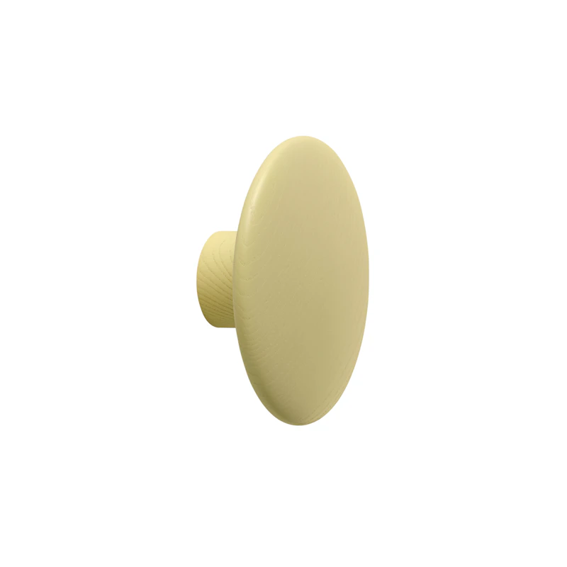 Dots Haken Holz Ø 9 cm, Yellow Beige