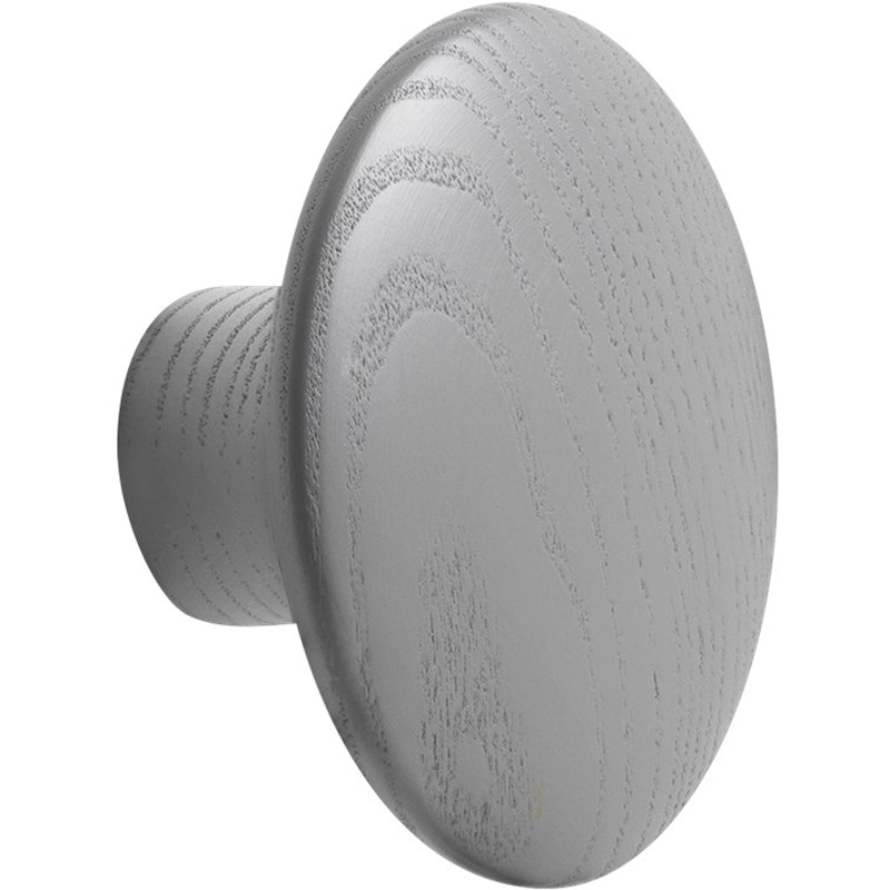 Dots Haken Holz Ø9 cm, Dunkelgrau