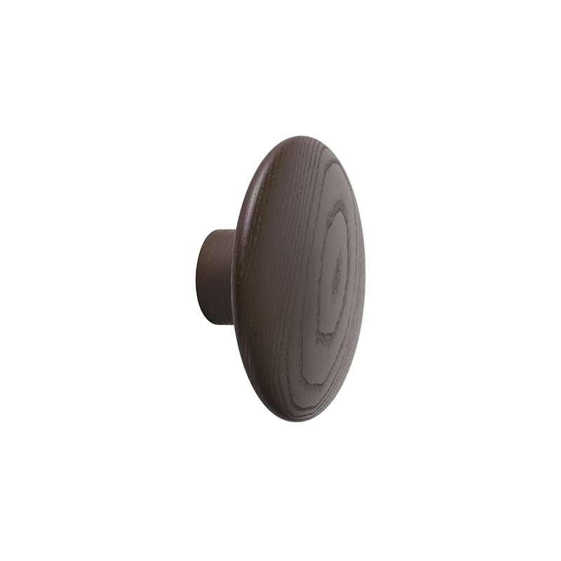 Dots Haken Holz Ø 9 cm, Braun-rot