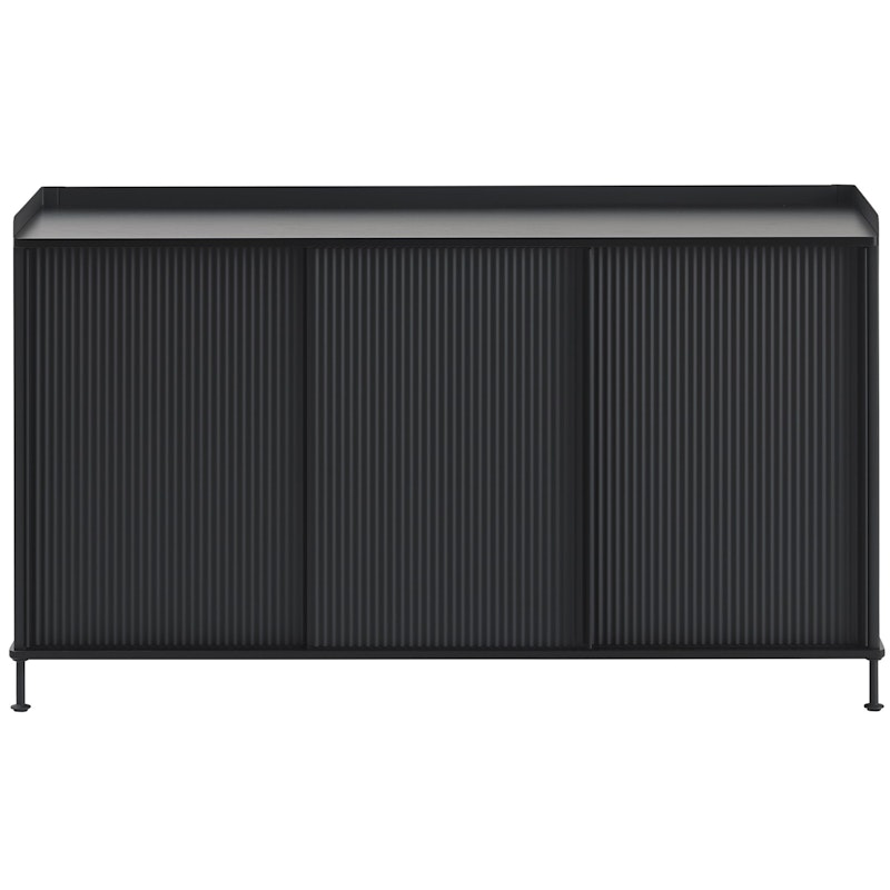 Enfold Sideboard 45x148 cm, Schwarz / Anthrazit