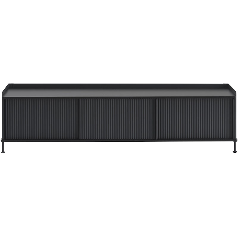 Enfold Sideboard 45x186 cm, Schwarz / Anthrazit