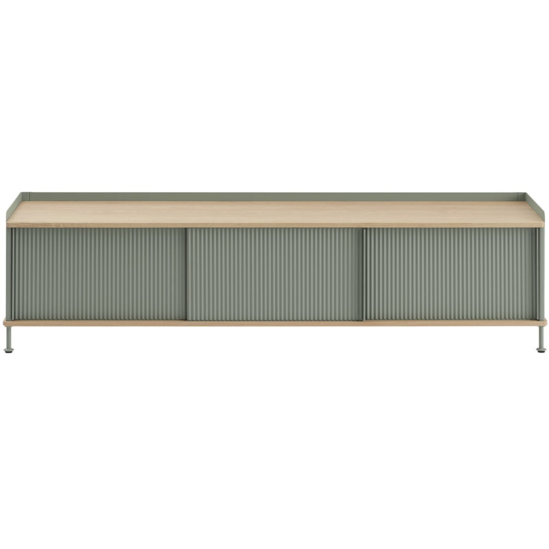 Enfold Sideboard 45x186 cm, Geölte Eiche / Dusty Green