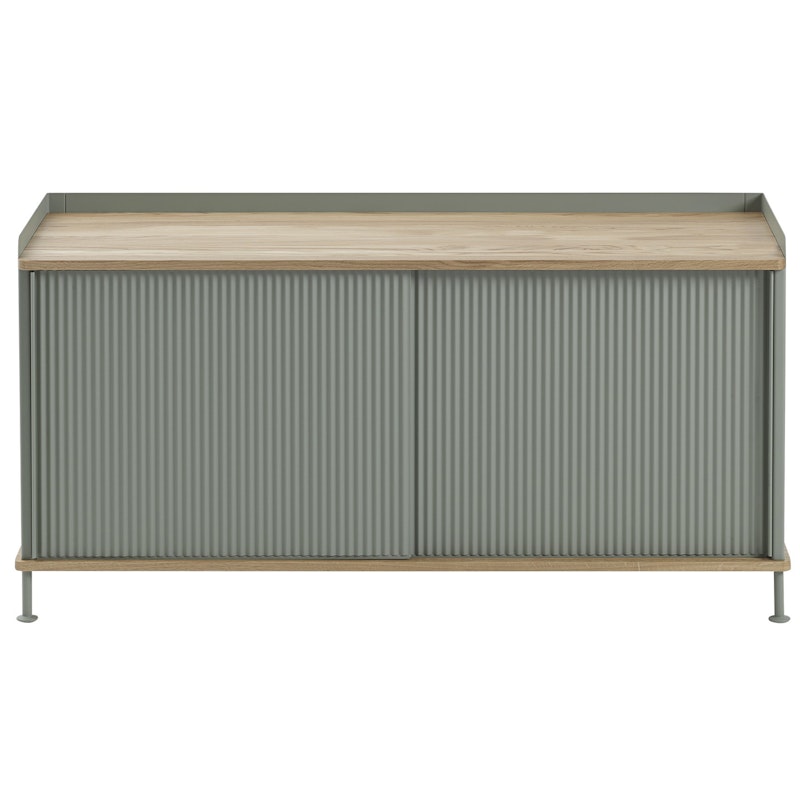 Enfold Sideboard 45x124 cm, Geölte Eiche / Dusty Green