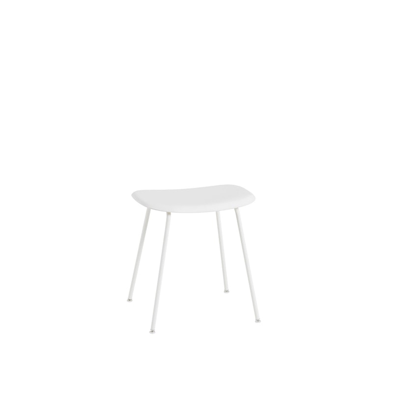 Fiber Tube Stool Base, natural white/white