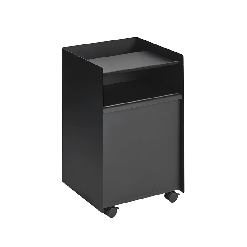 Folded Rollschrank Mit Tür, Schwarz