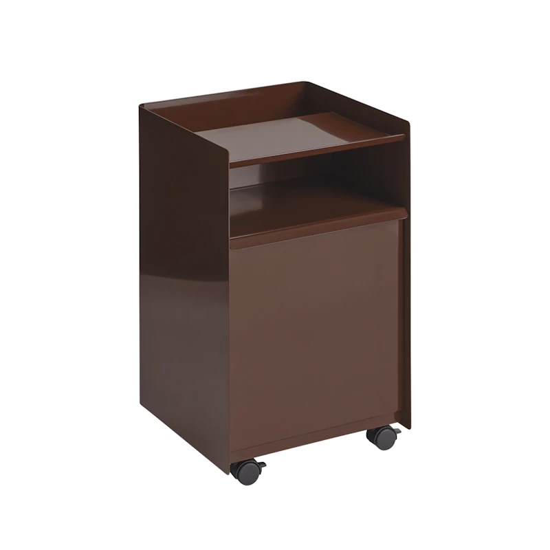 Folded Rollschrank Mit Tür, Dunkelrot