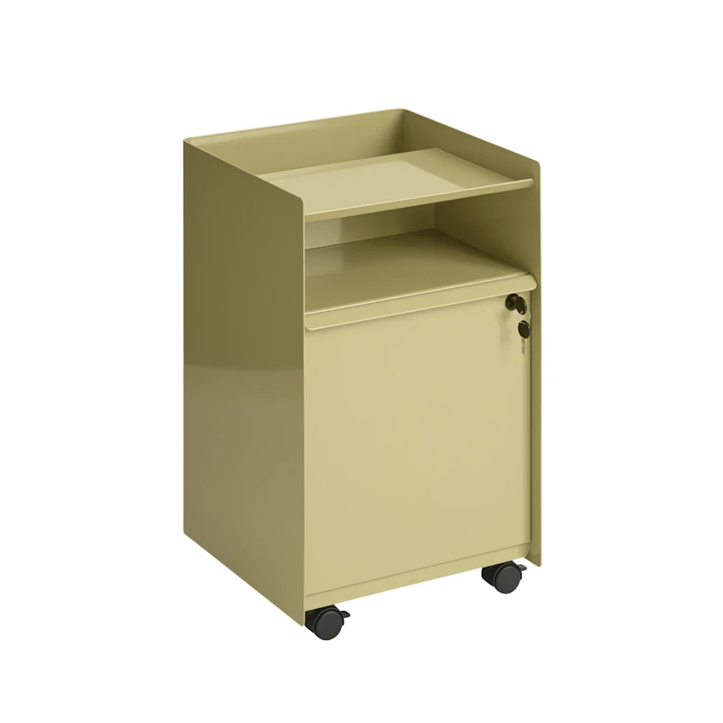 Folded Rollschrank Mit Tür und Schloss, Beige-Grün