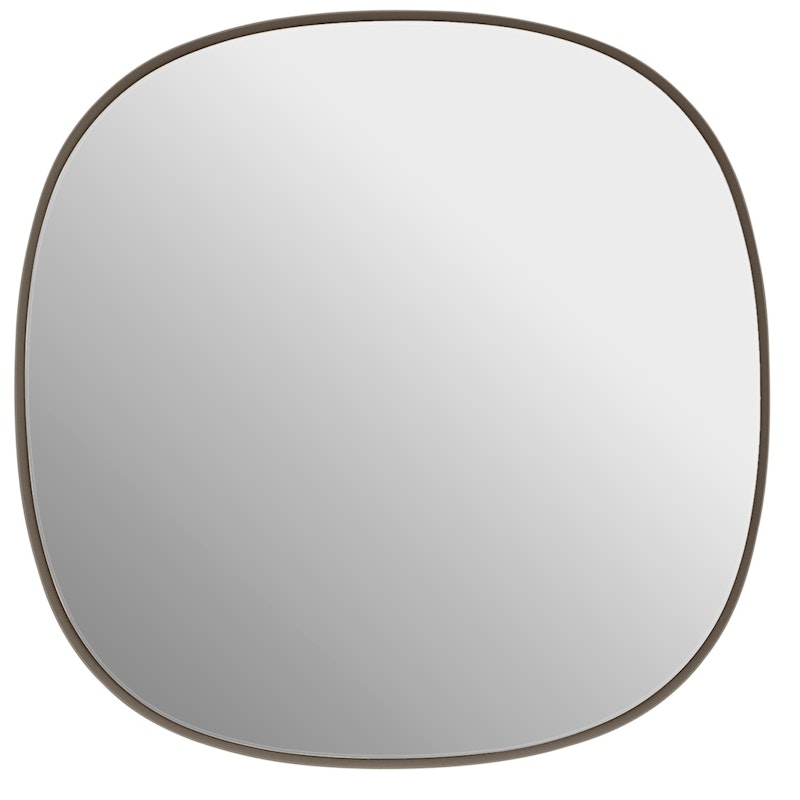 Framed Spiegel 40 cm, Taupe / Transparent