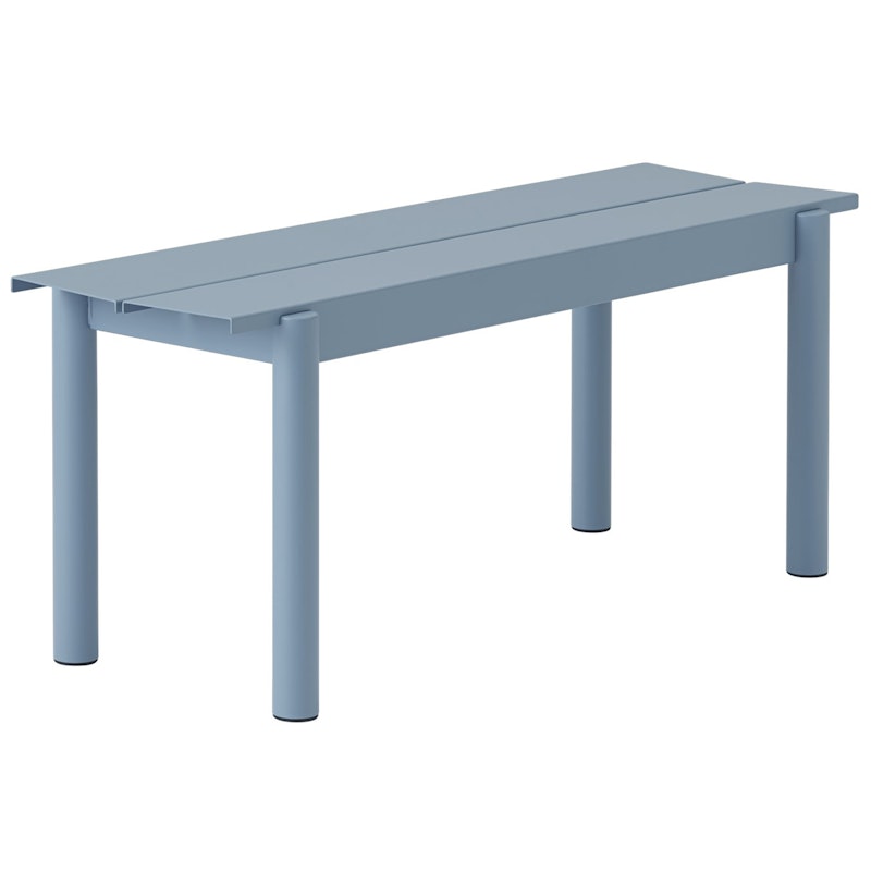 Linear Bank Stahl 110 cm, Pale Blue