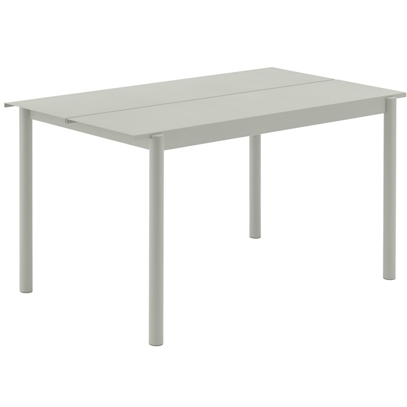 Linear Tisch Stahl 75x140 cm, Grau