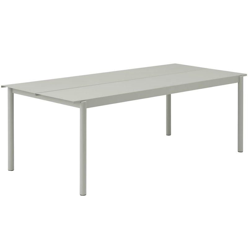 Linear Tisch Stahl 90x220 cm, Grau